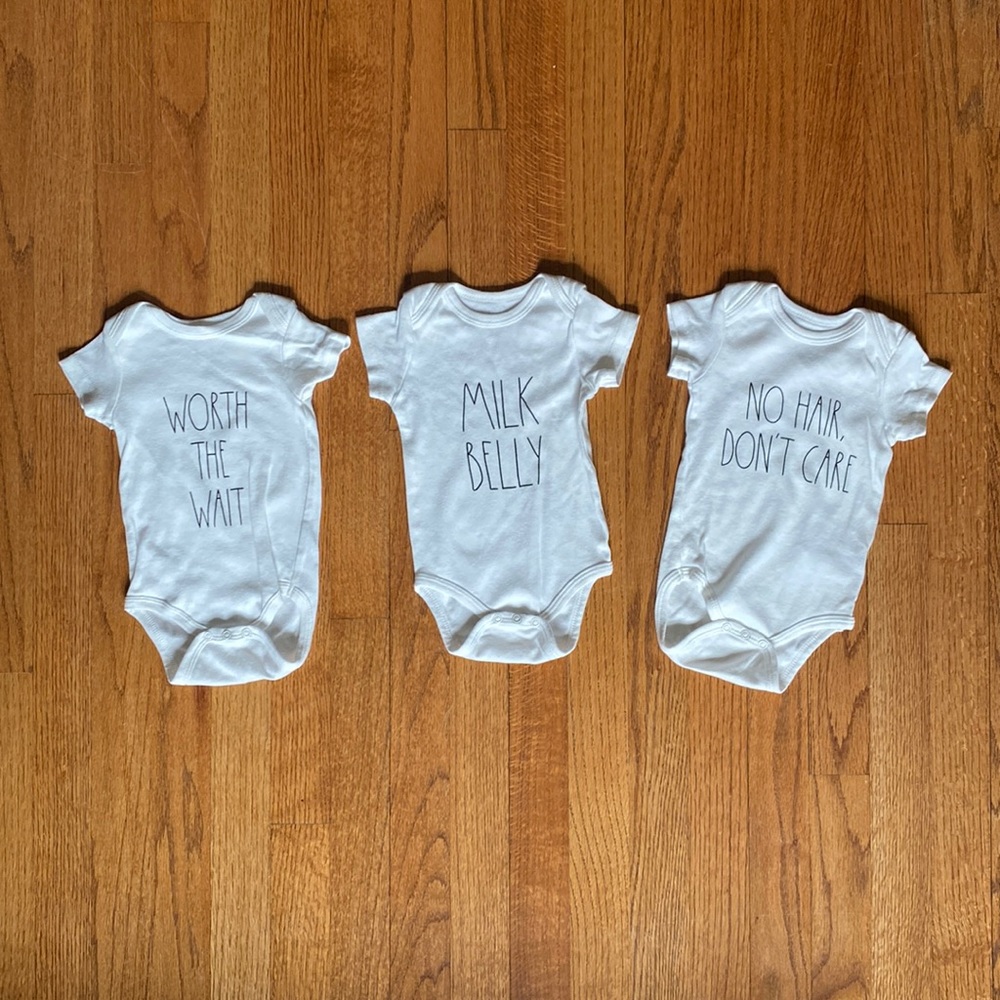 Rae Dunn Onesies.